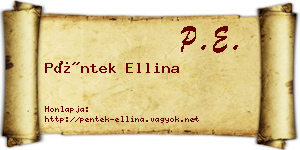 Péntek Ellina névjegykártya